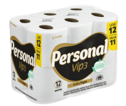  Papel Higiênico Personal -Vip Folha Tripla Com 12 Rolos De 20M na Amazon